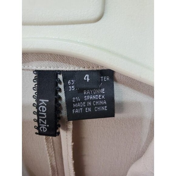 Kenzie Elegant Beige Blazer With Sequined Embellished Bow Tie Belt Women's 4 - Picture 3 of 8